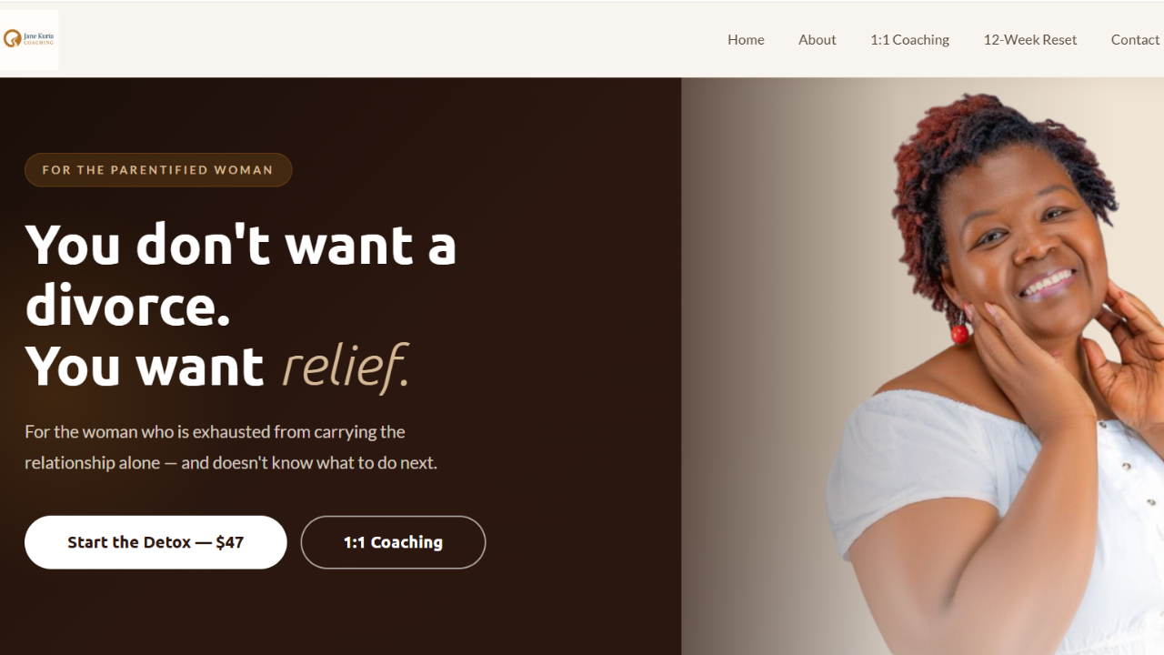Jane Kuria Coaching website