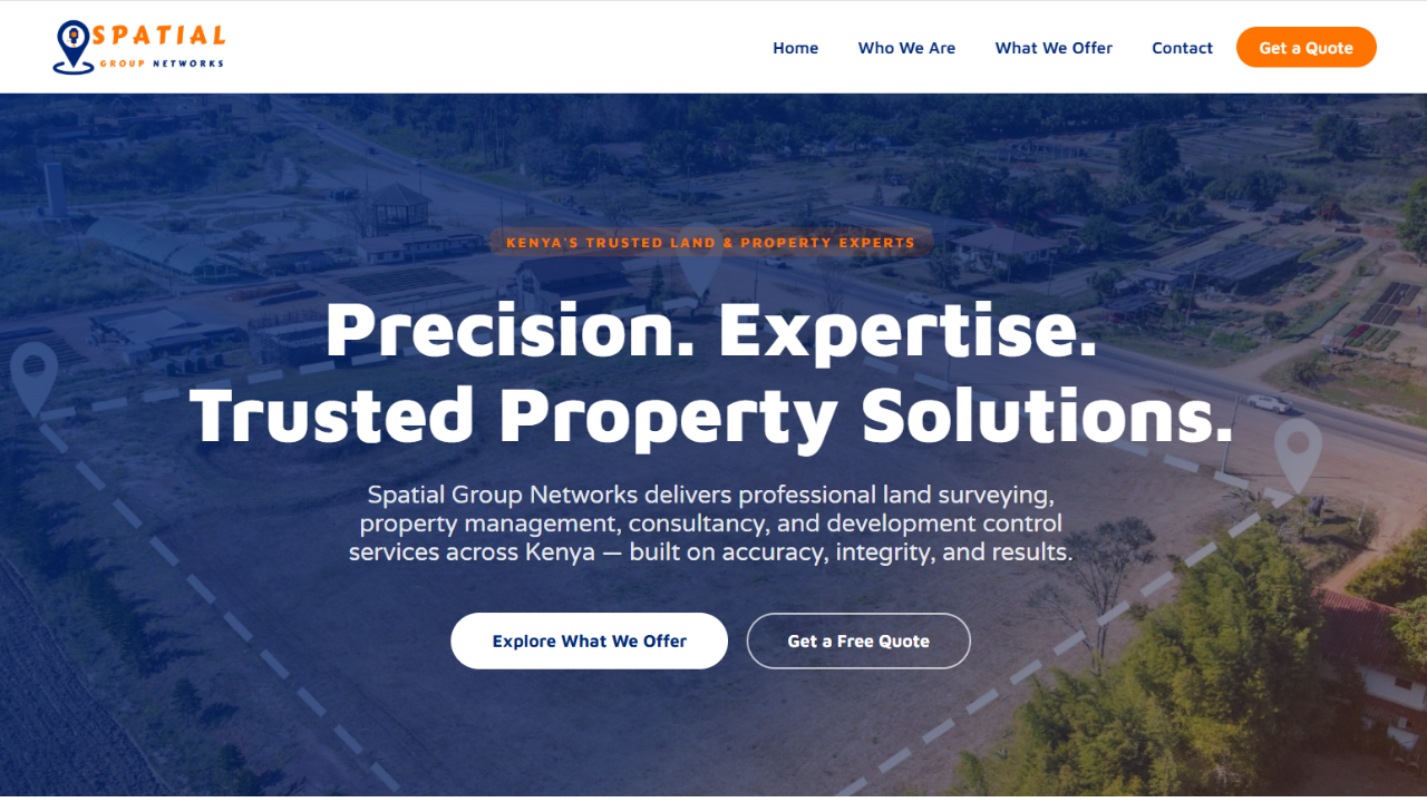 Spatial Group Networks website hero section generated from the prompt below